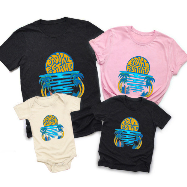 Radiate Positivity Family Vacation Shirts