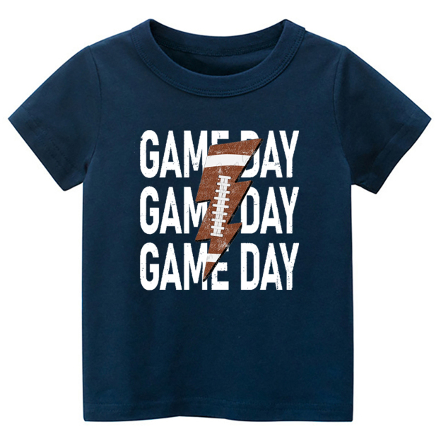 Game Day Football Lightning Bolt Toddler Tees