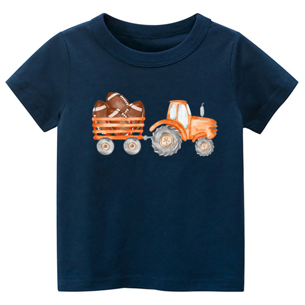 Fall Football Tractor Toddler Tees