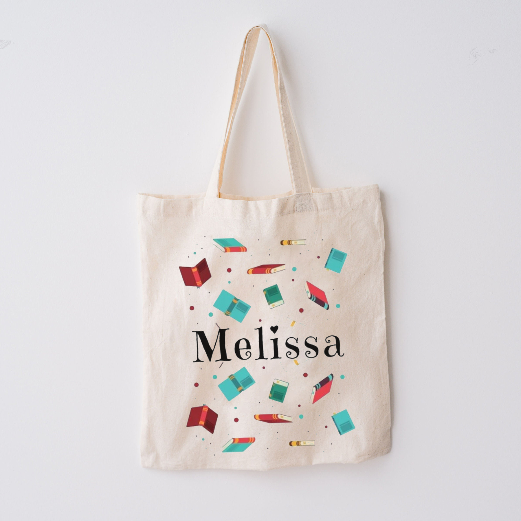 Personalized Books Kids Name School Tote Bag
