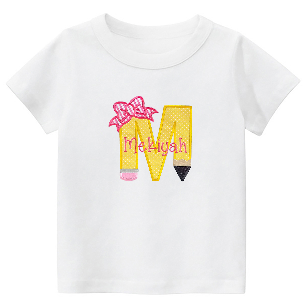 Personalized Pencil Name School Kids T-shirts
