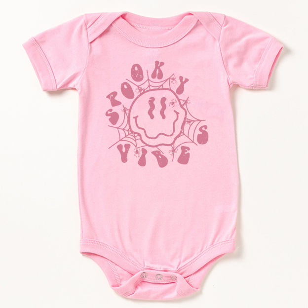 Spooky Spider Web Vibes Cute Fall Baby Bodysuit