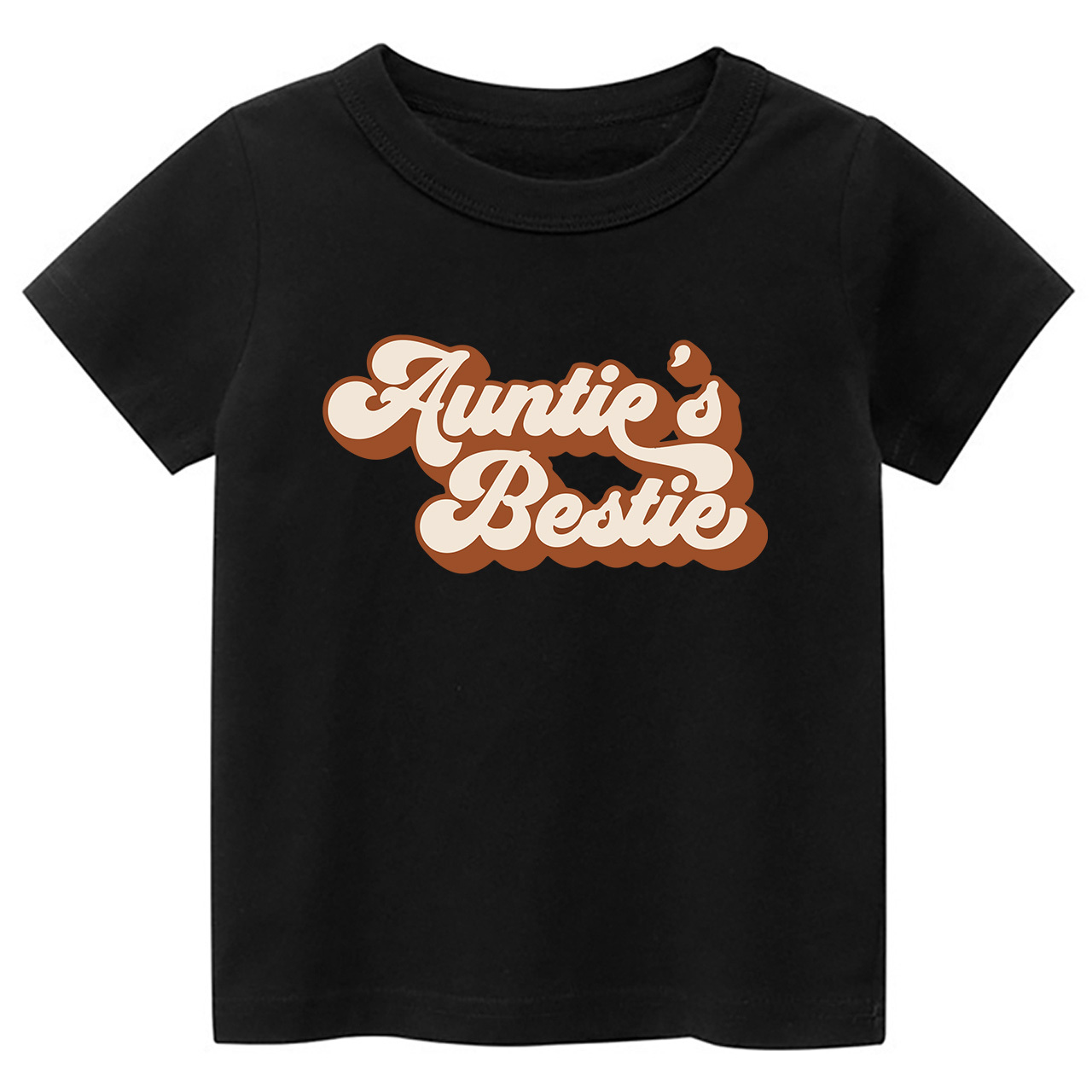 Auntie's Bestie Retro Natural Kids T-shirts