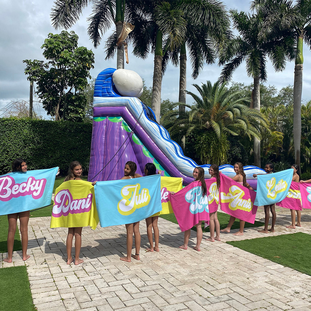 Personalized Name Vintage Family Beach Towel