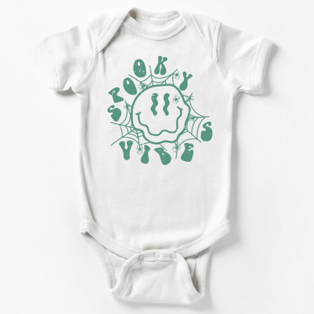 Spooky Spider Web Vibes Cute Fall Baby Bodysuit