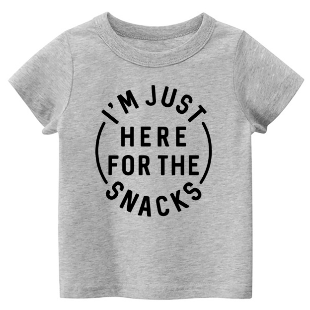 I'm Just Here For The Snacks Shirts For Kids