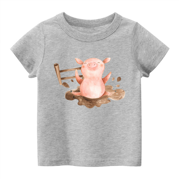 Cute Mud Pig Kids T-Shirt