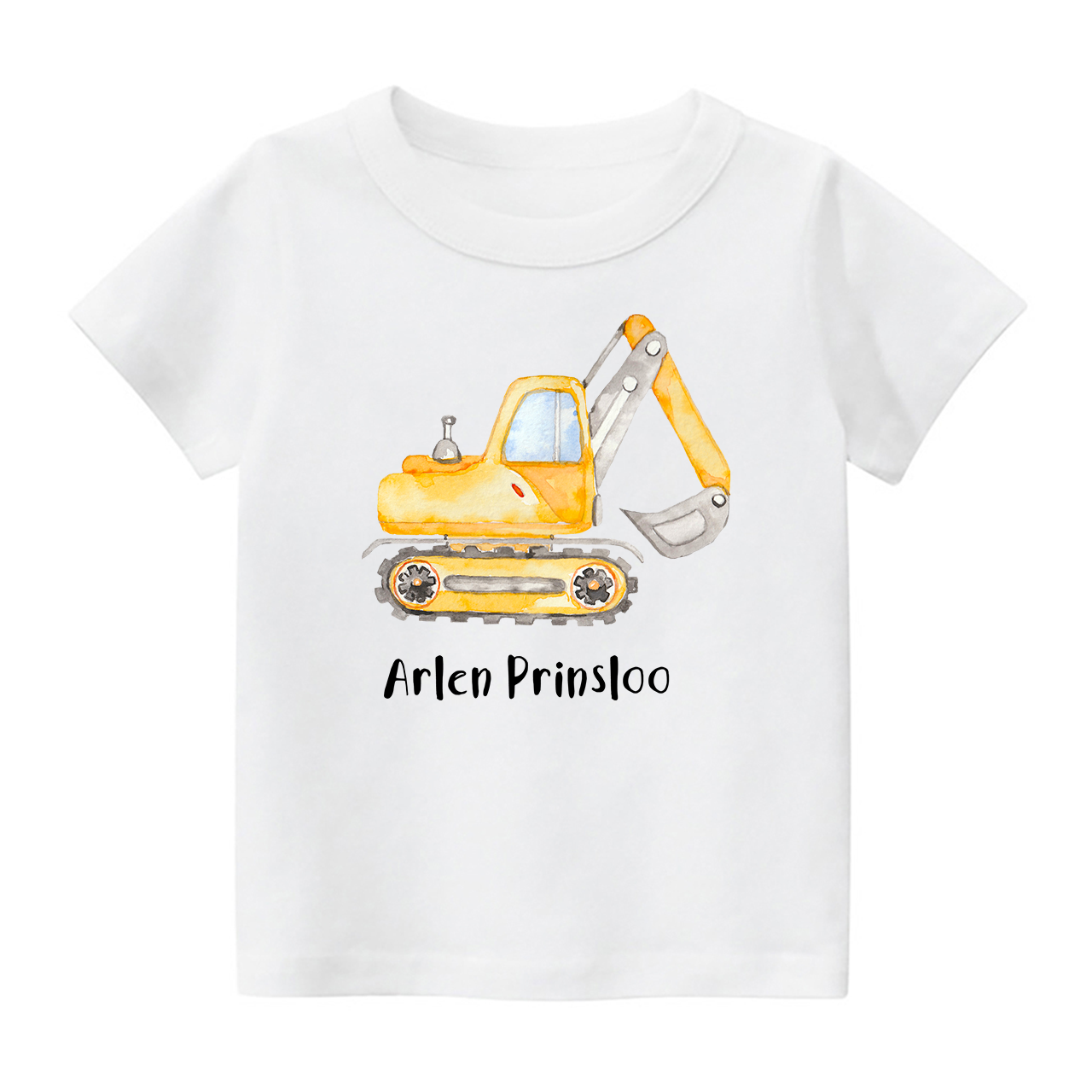 Personalized Excavator Shirt For Kids