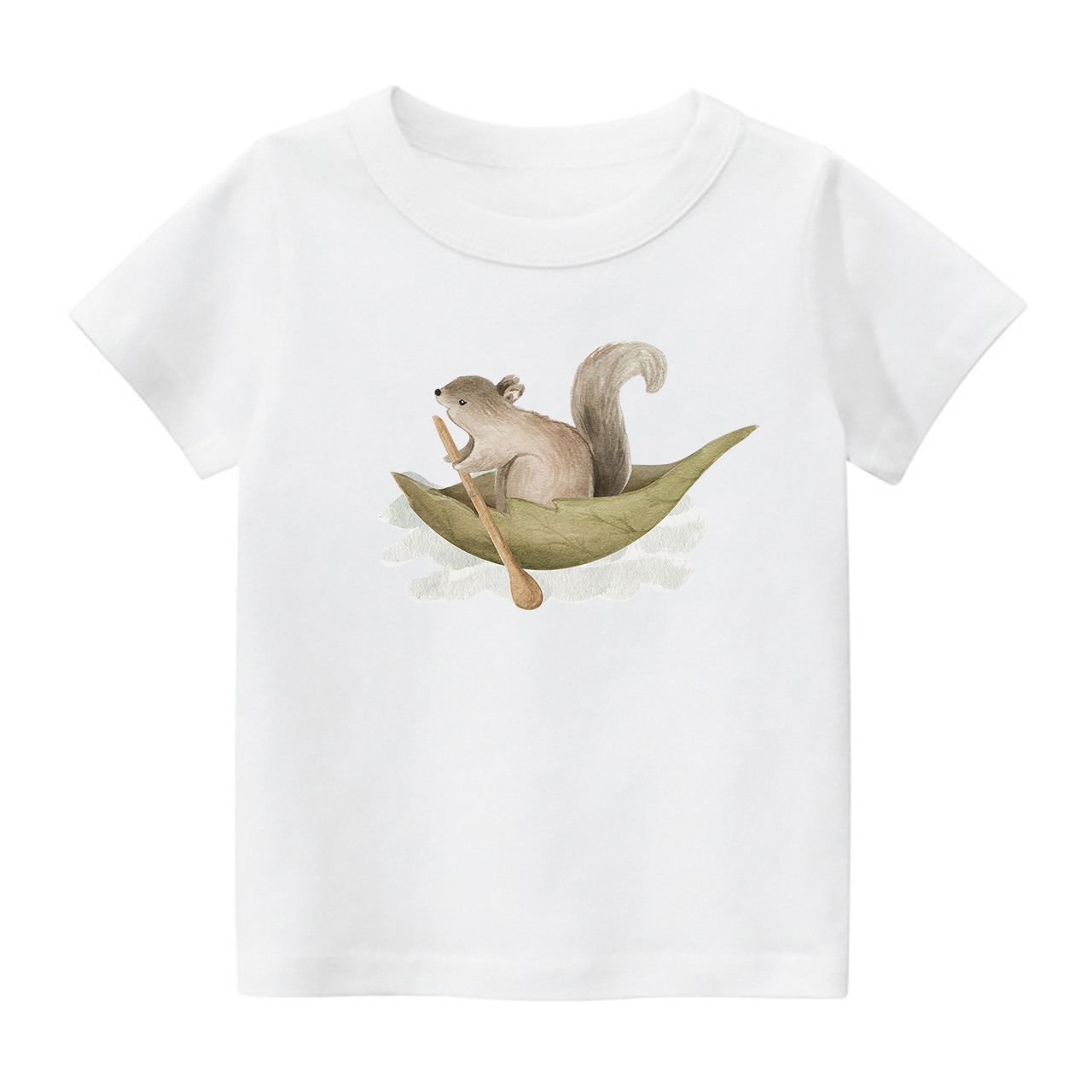 Little Squirrel Rowing Shirt For Kids