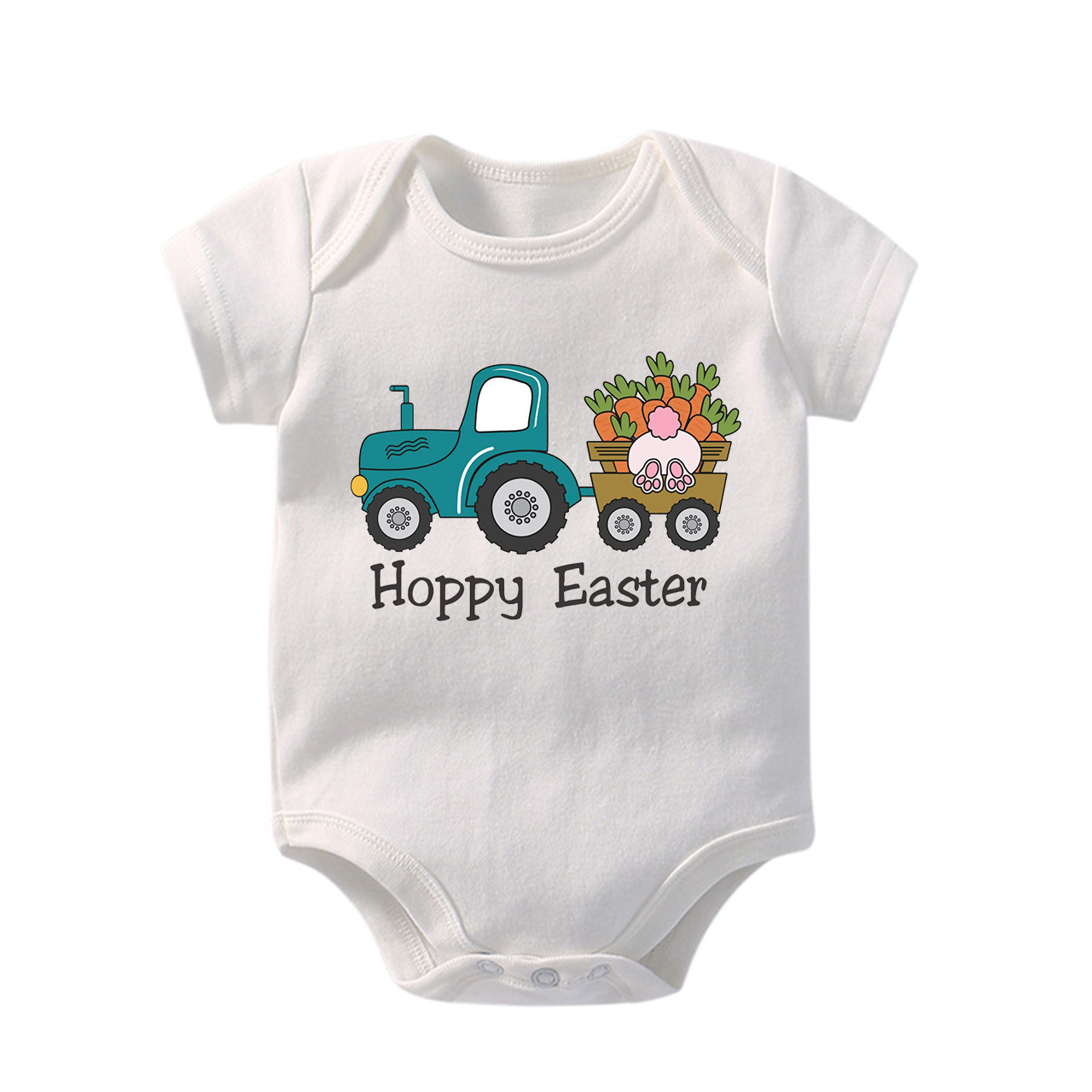 Truck With Carrot Rabbit Lover Easter Bodysuit For Baby