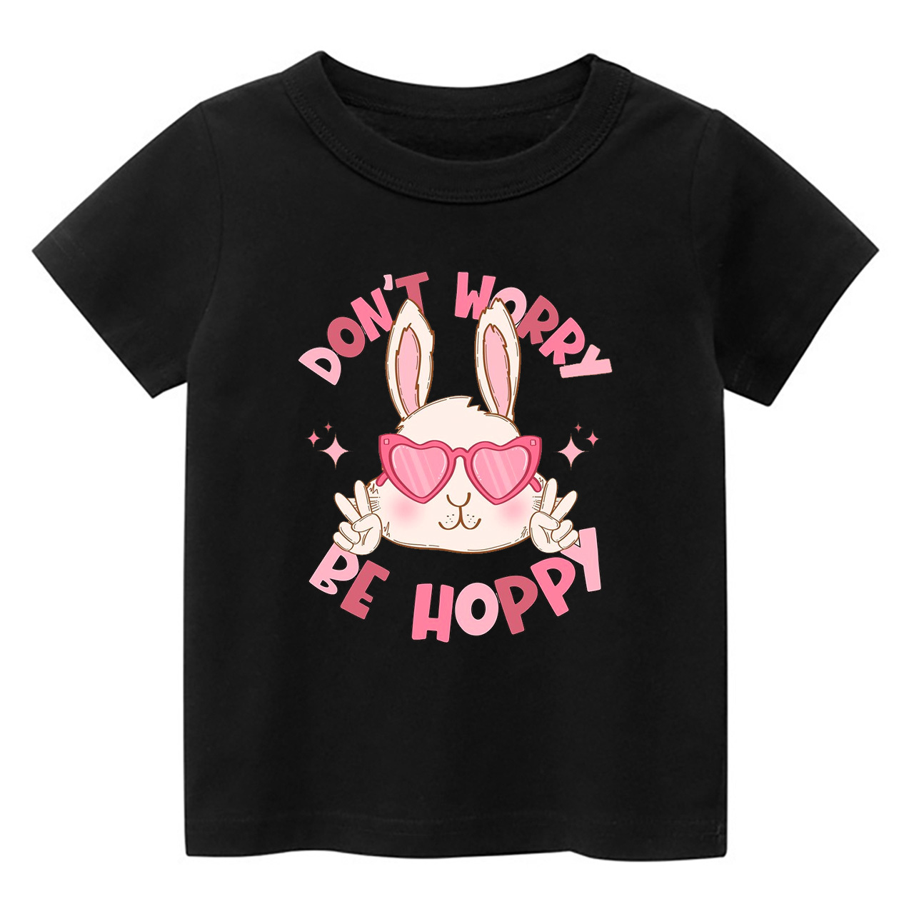 Be Hoppy Spring Easter Bunny Toddler Shirt