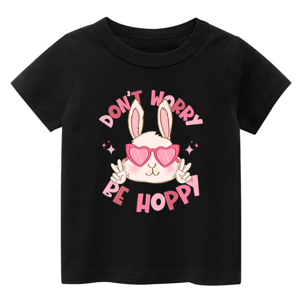 Be Hoppy Spring Easter Bunny Toddler Shirt
