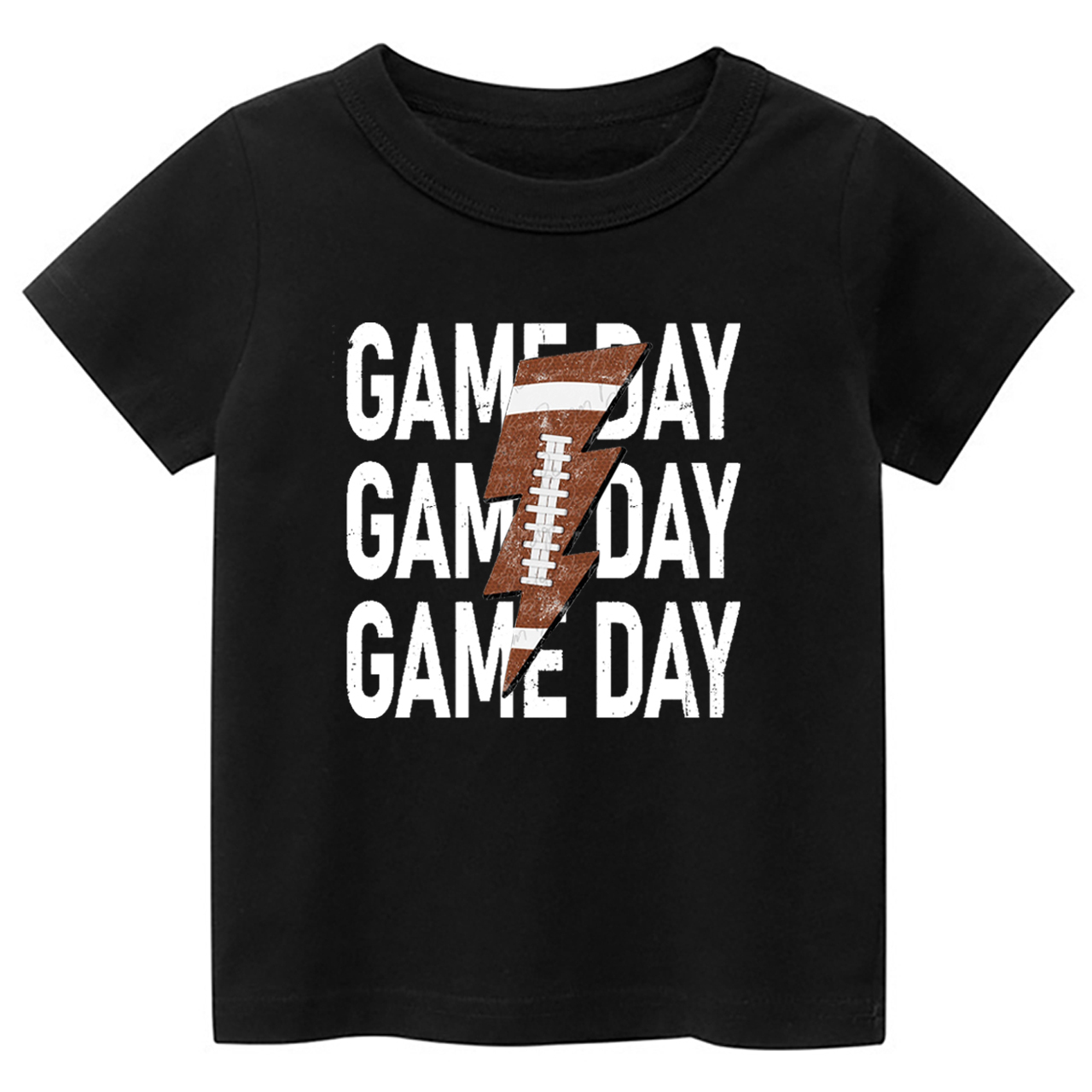 Game Day Football Lightning Bolt Toddler Tees