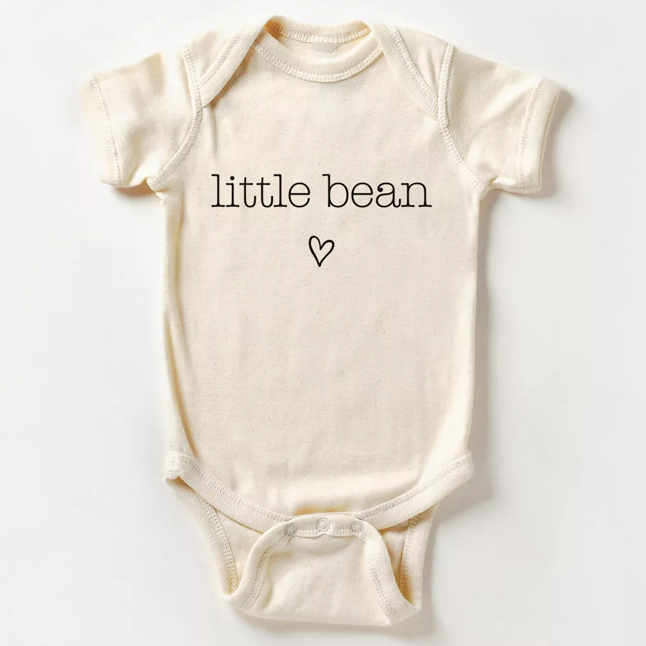 Cute Natural Little Bean Baby Bodysuit