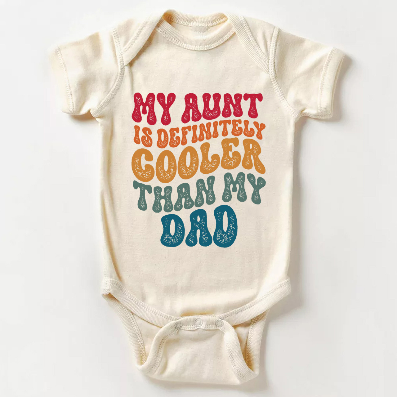 My Aunt Is Definitely Cooler Than my Dad Baby Bodysuit Sale-Beepumpkin™