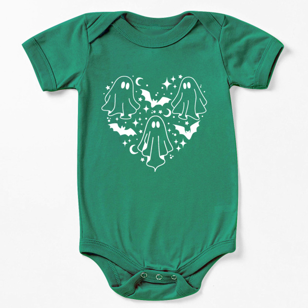 Ghost In Heart Halloween Baby Bodysuit