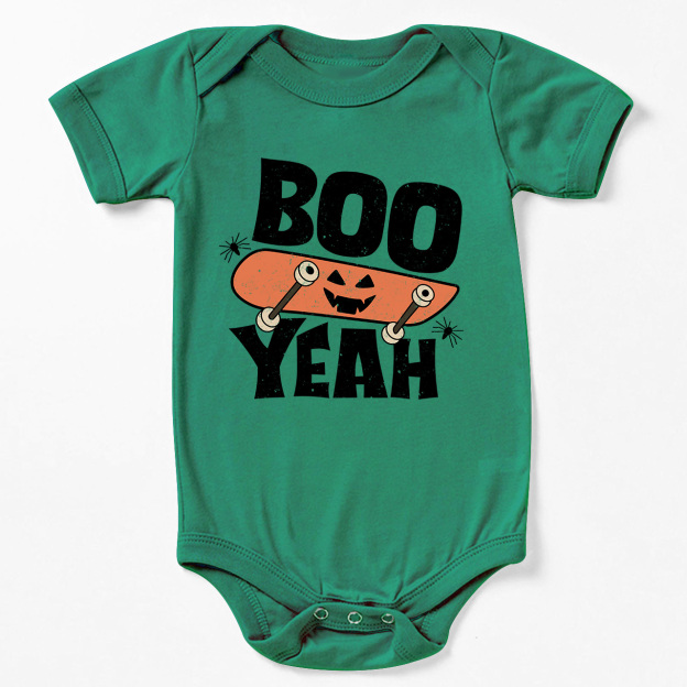 Boo Yeah pumpkin Halloween Baby Bodysuit