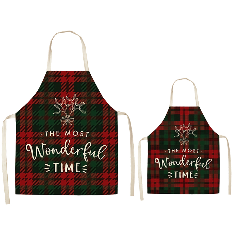 The Most Wonderful Time Christmas Apron Sets For Adult&Kids