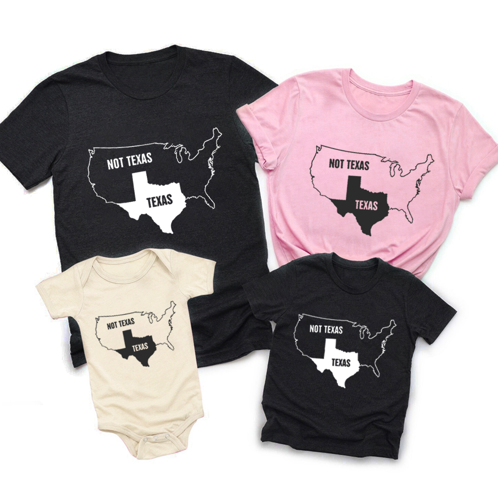 Funny Texas & United States Family Matching Shirts