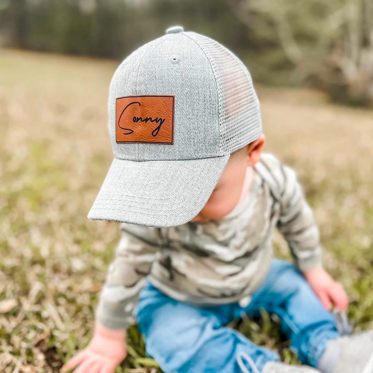 UPF 30+ 3 Colors Personalized Kids Name Mesh Ball Cap-Beepumpkin™