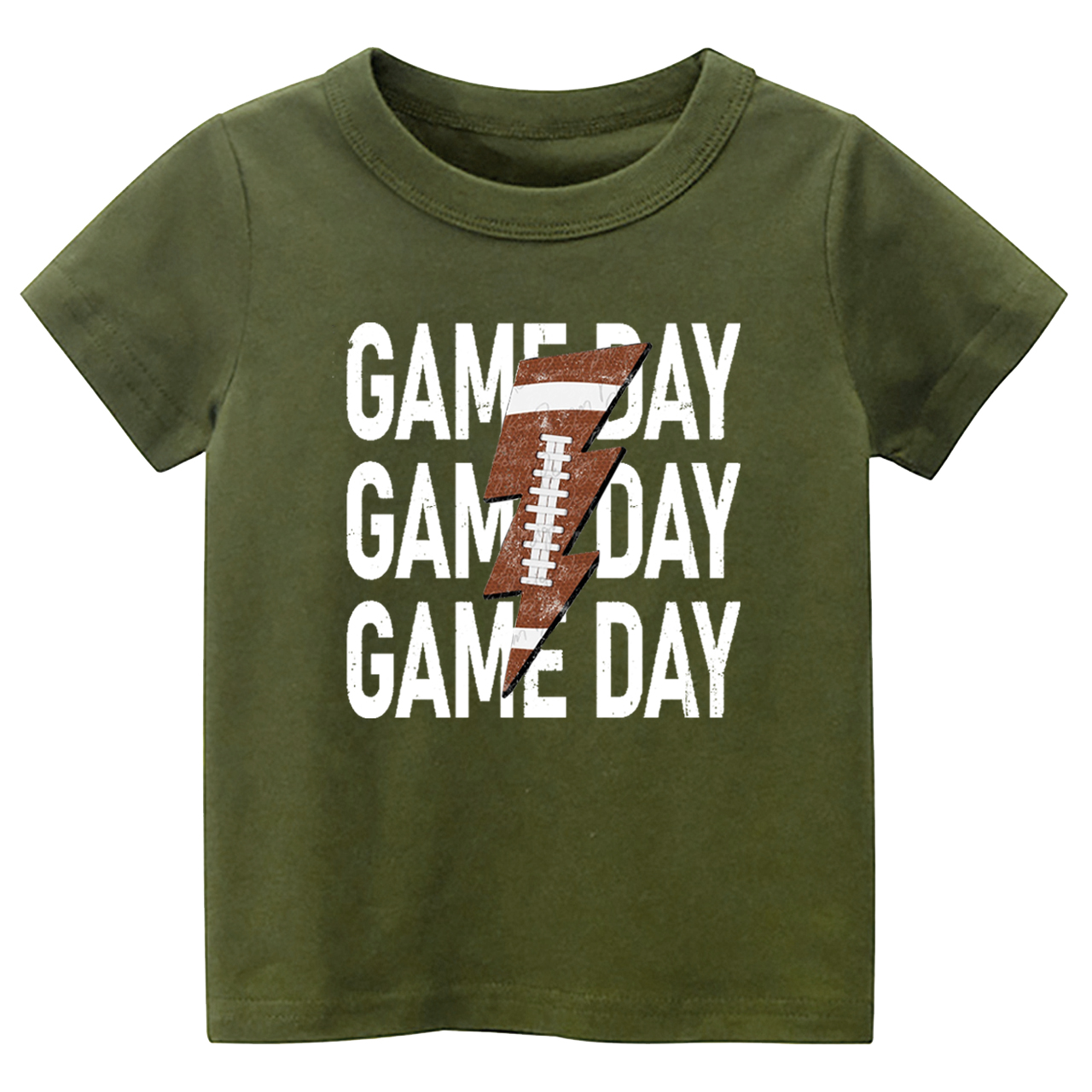 Game Day Football Lightning Bolt Toddler Tees