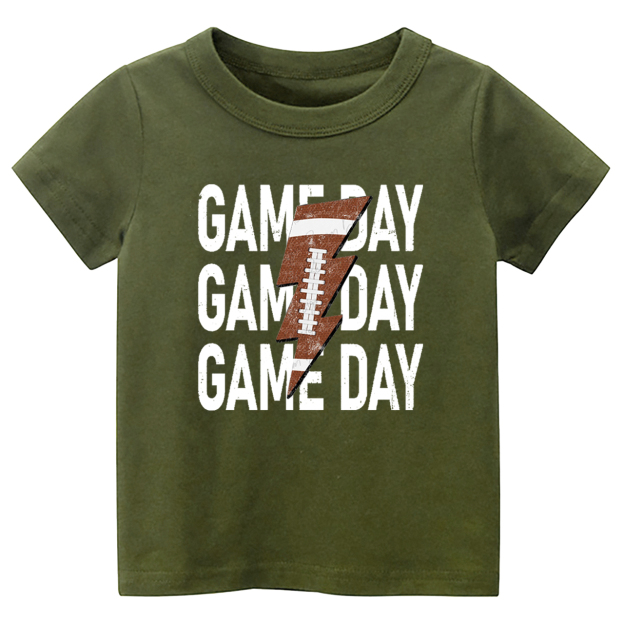 Game Day Football Lightning Bolt Toddler Tees