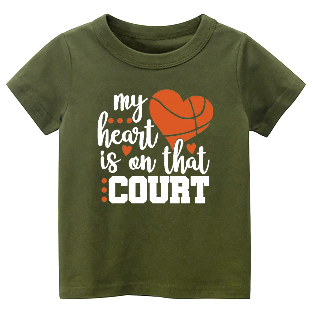 My Heart Is On That Court Toddler Tees