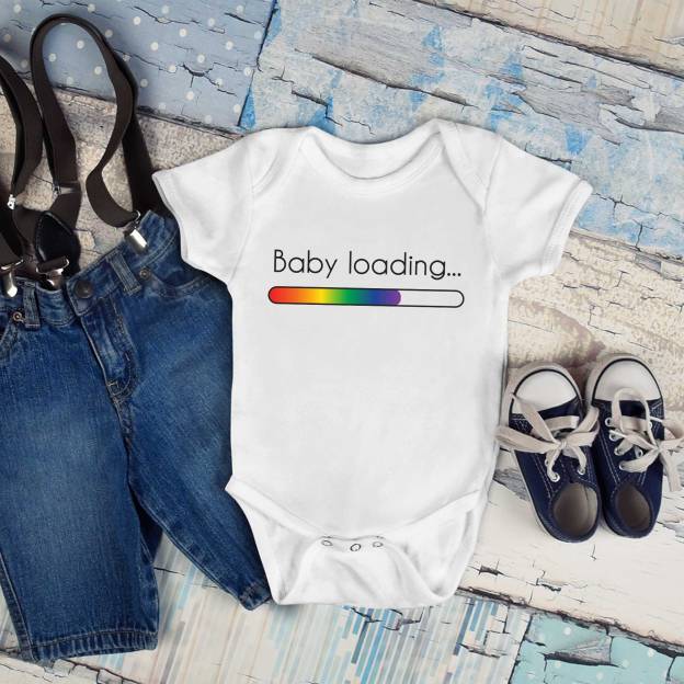 Lesbian Family Pregnancy Announcement LGBTQ Shirt & Baby Bodysuit