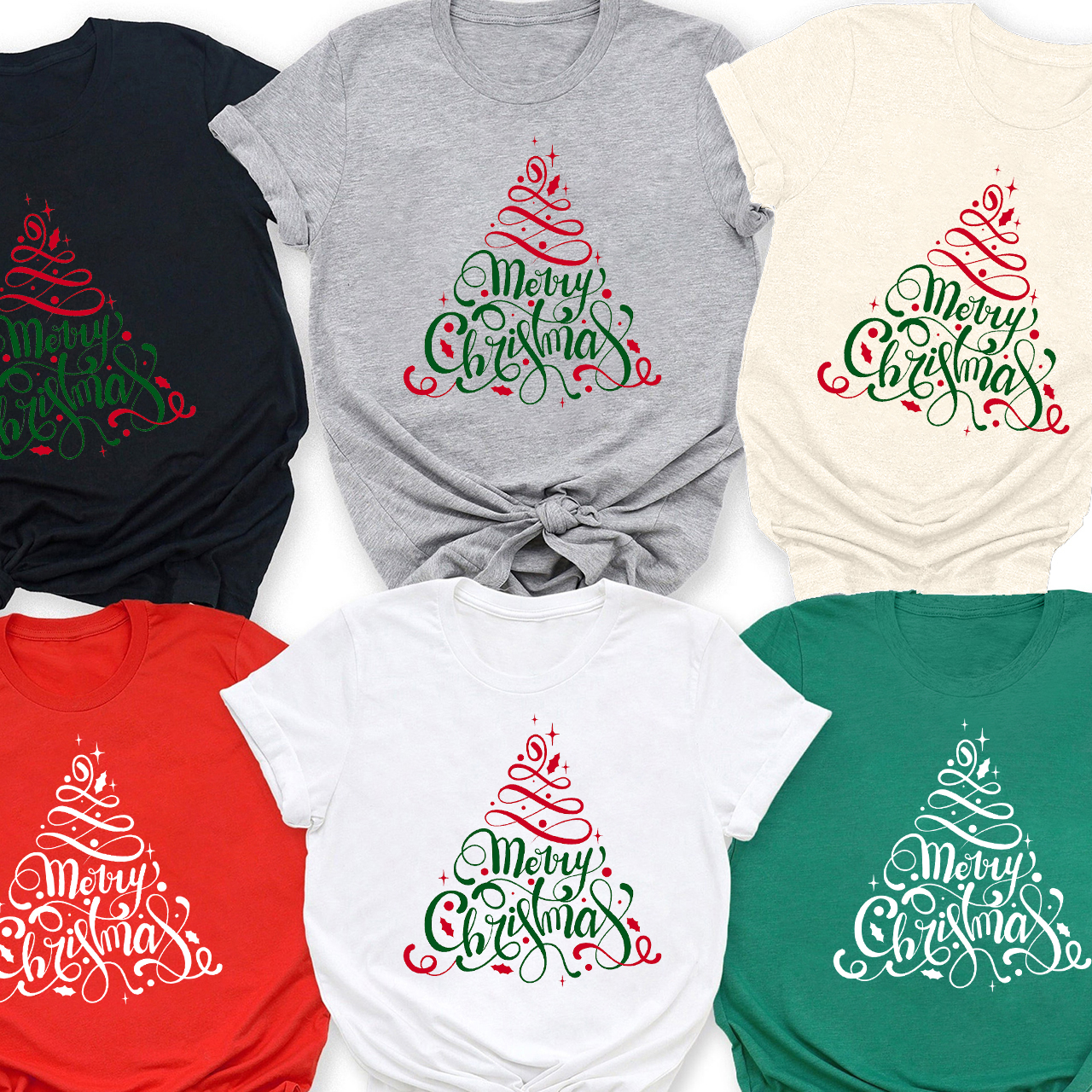 Merry Christmas Tree Family Matching Shirt