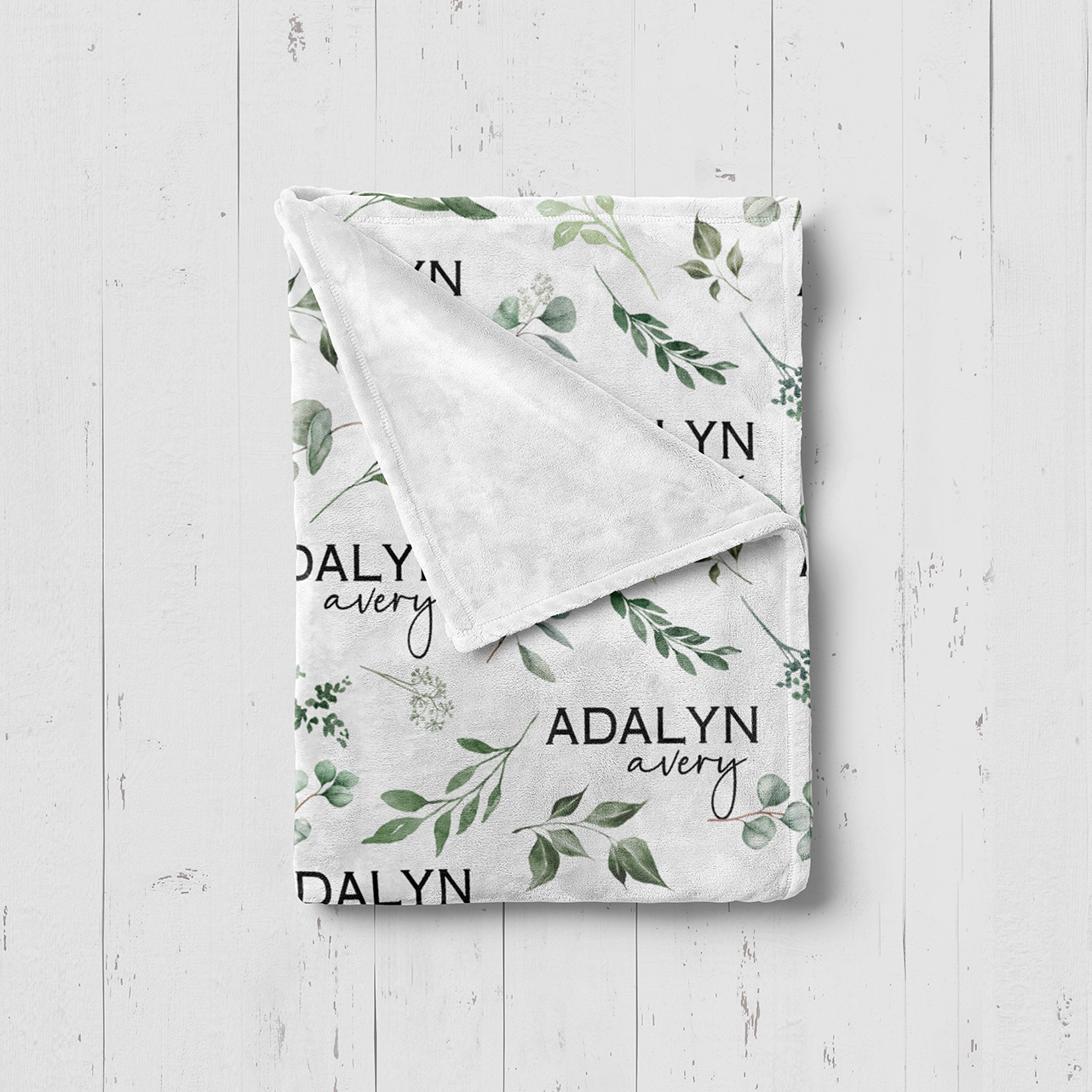 Personalized Bear & Forest Flannel Blanket