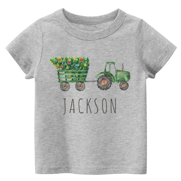Tree And Truck Toddler Christmas Shirt
