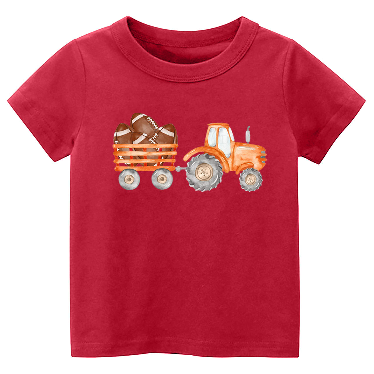 Fall Football Tractor Toddler Tees
