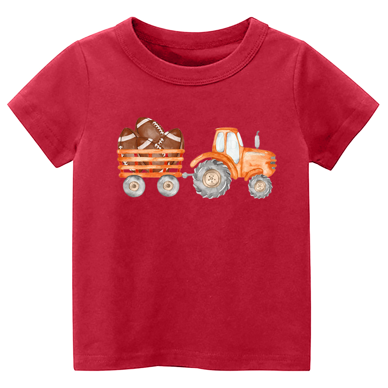 Fall Football Tractor Toddler Tees