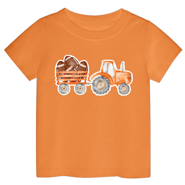 Fall Football Tractor Toddler Tees