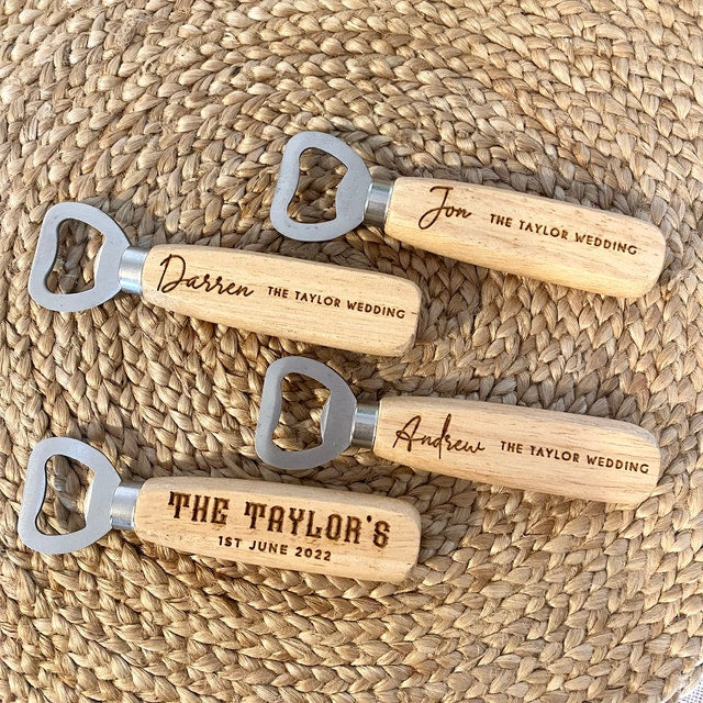 Personalized Wooden Bottle Opener Father's Day Gift