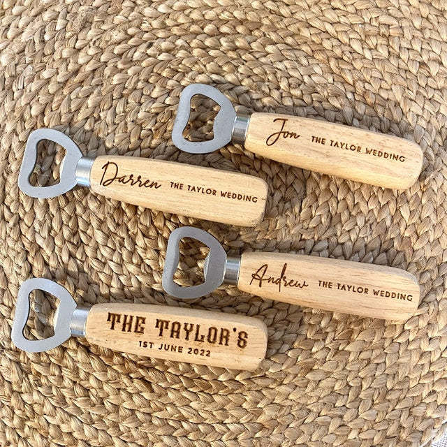 Personalized Wooden Bottle Opener Father's Day Gift