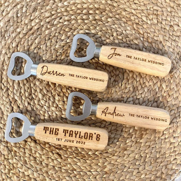 Personalized Wooden Bottle Opener Father's Day Gift