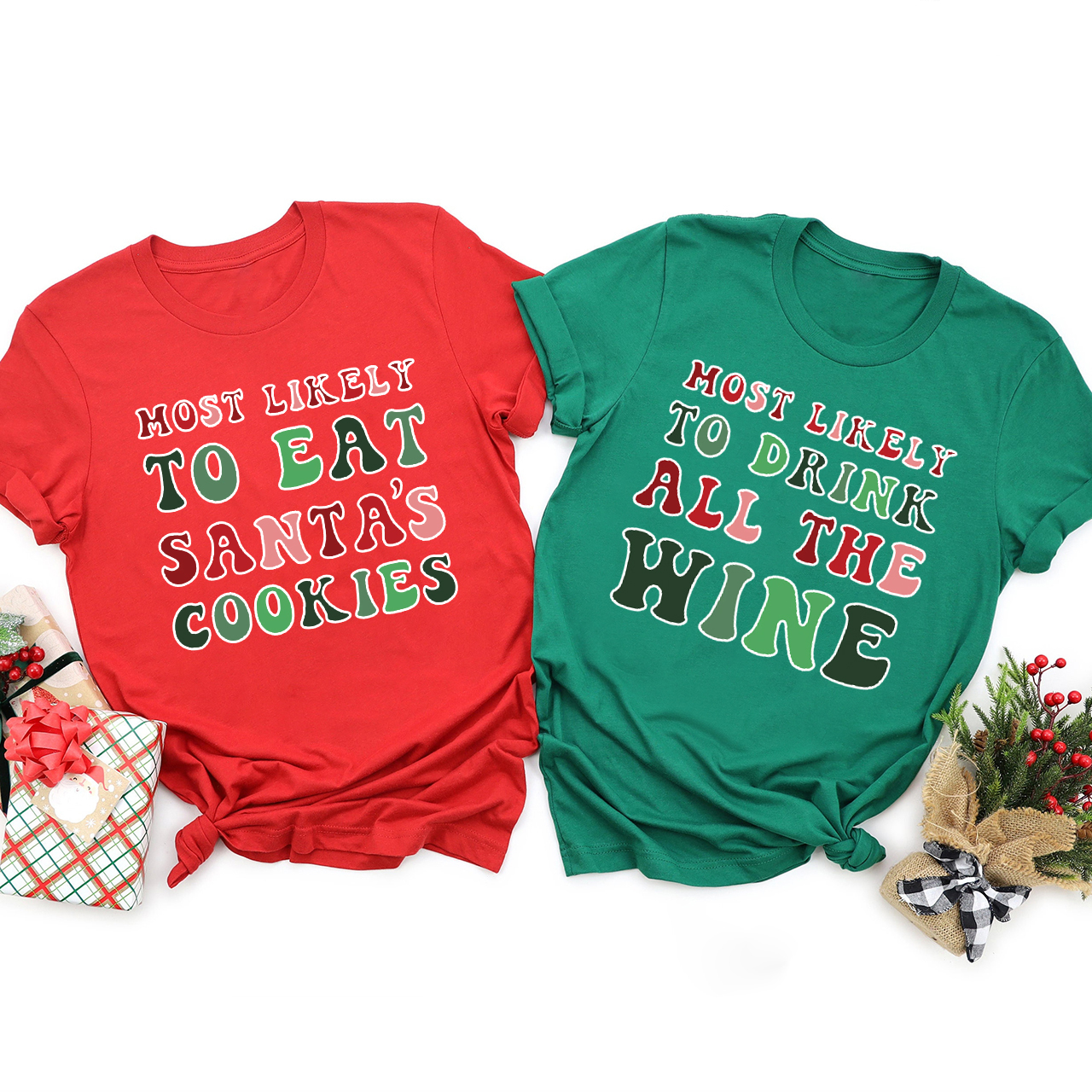 Matching Family Christmas Funny Holiday Party Shirts