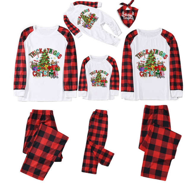 Thick Thighs Christmas Vibes Family Matching Pajamas