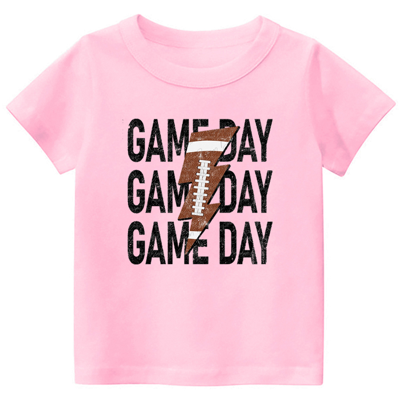 Game Day Football Lightning Bolt Toddler Tees