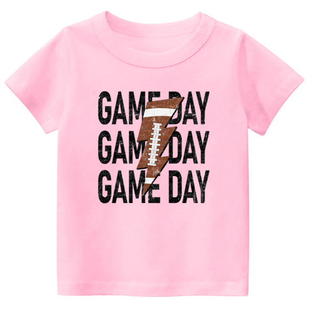 Game Day Football Lightning Bolt Toddler Tees