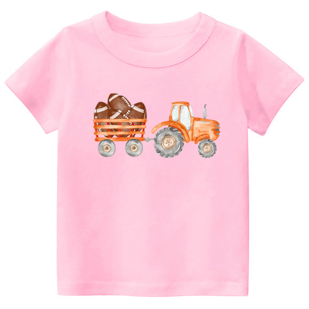 Fall Football Tractor Toddler Tees