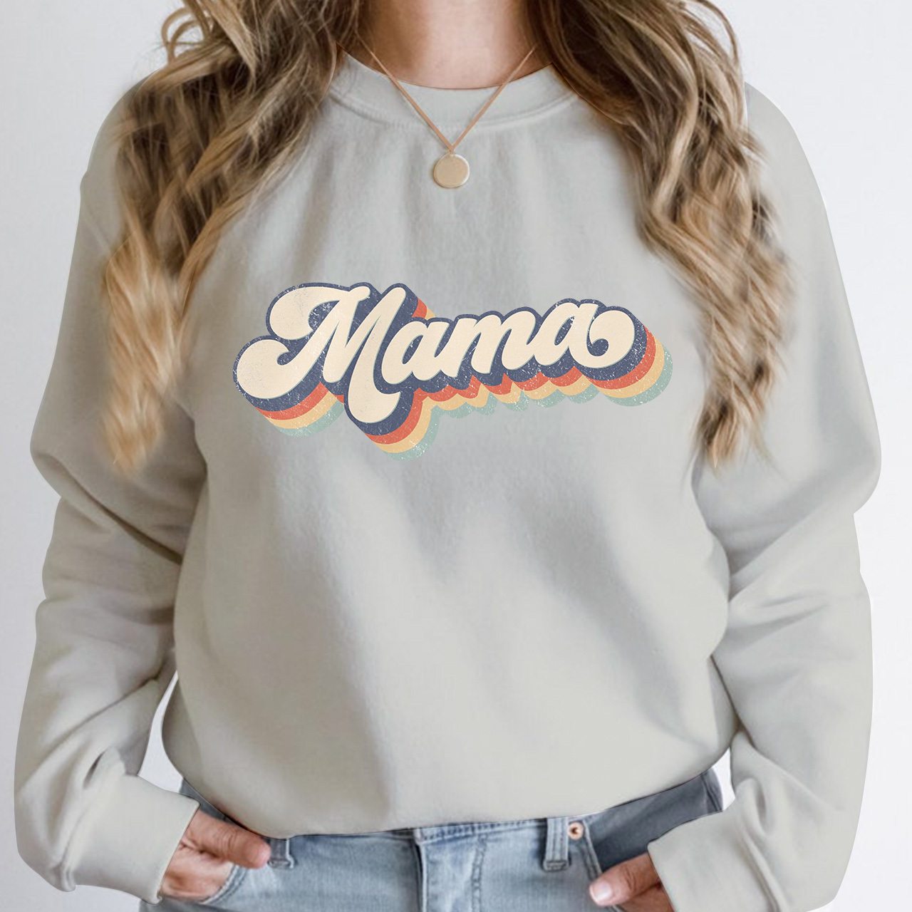 Retro Sweatshirt For Mama