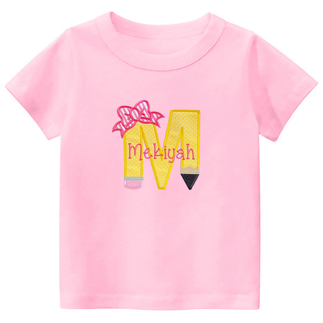 Personalized Pencil Name School Kids T-shirts