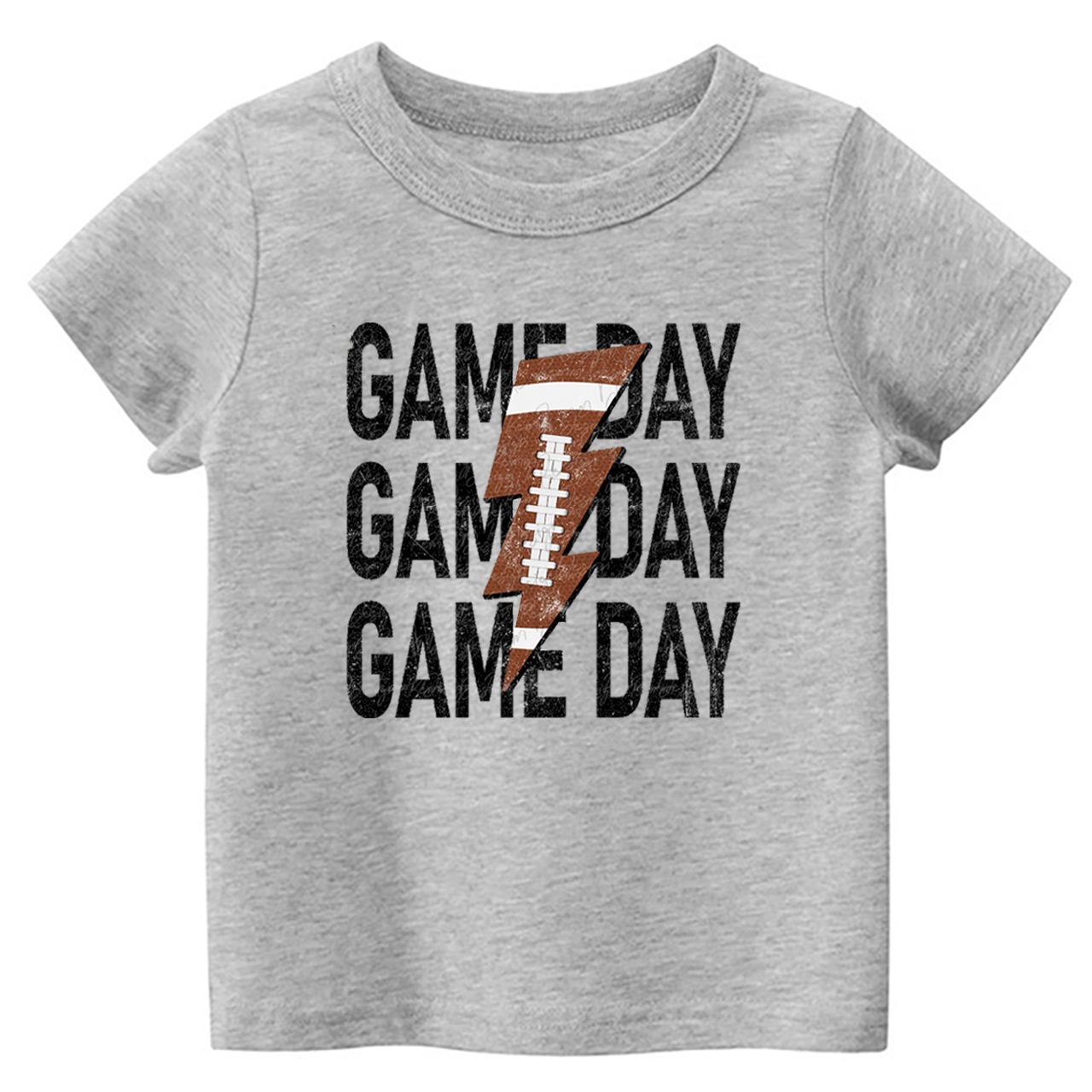 Game Day Football Lightning Bolt Toddler Tees