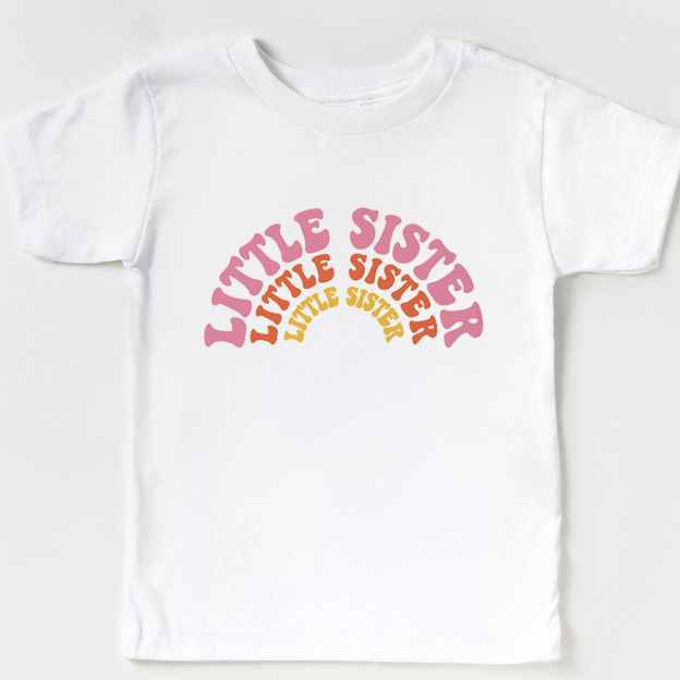 Little Sister Vintage Letter Shirt
