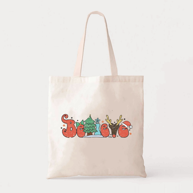 Believe For Christmas Tote Bag