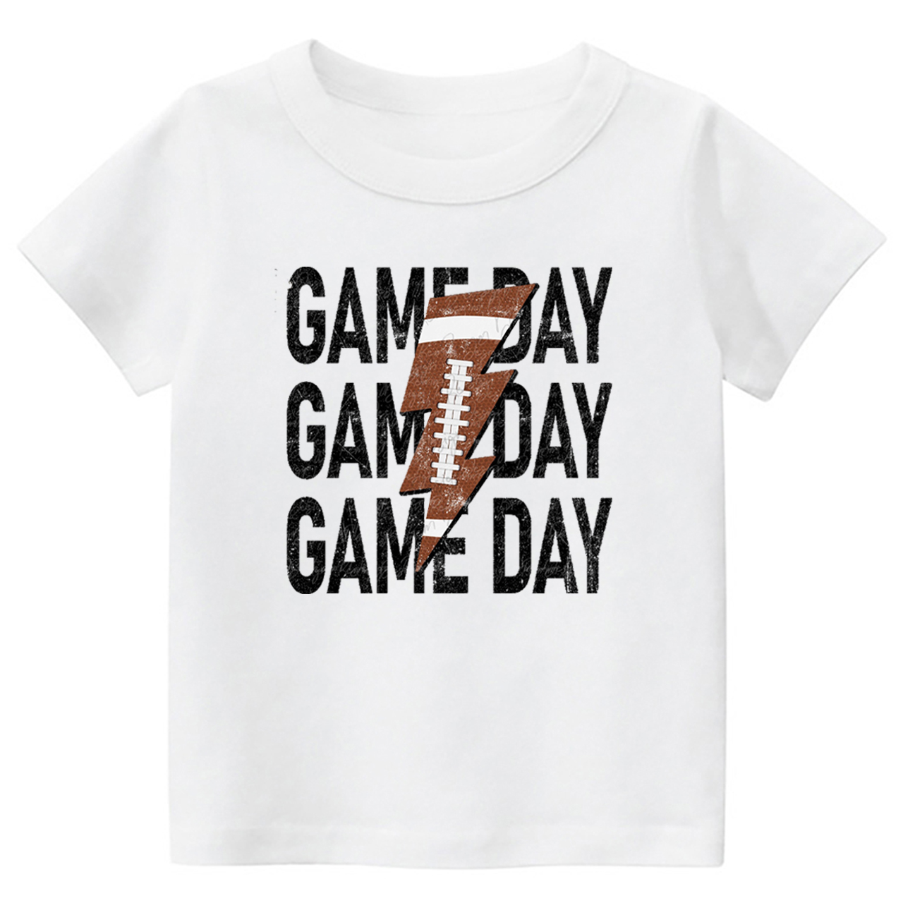 Game Day Football Lightning Bolt Toddler Tees