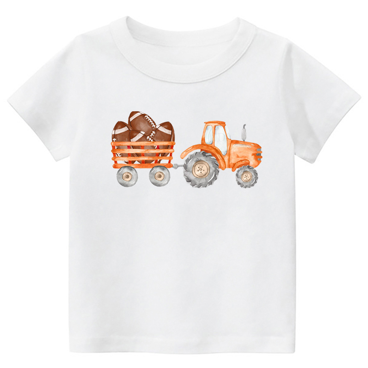 Fall Football Tractor Toddler Tees
