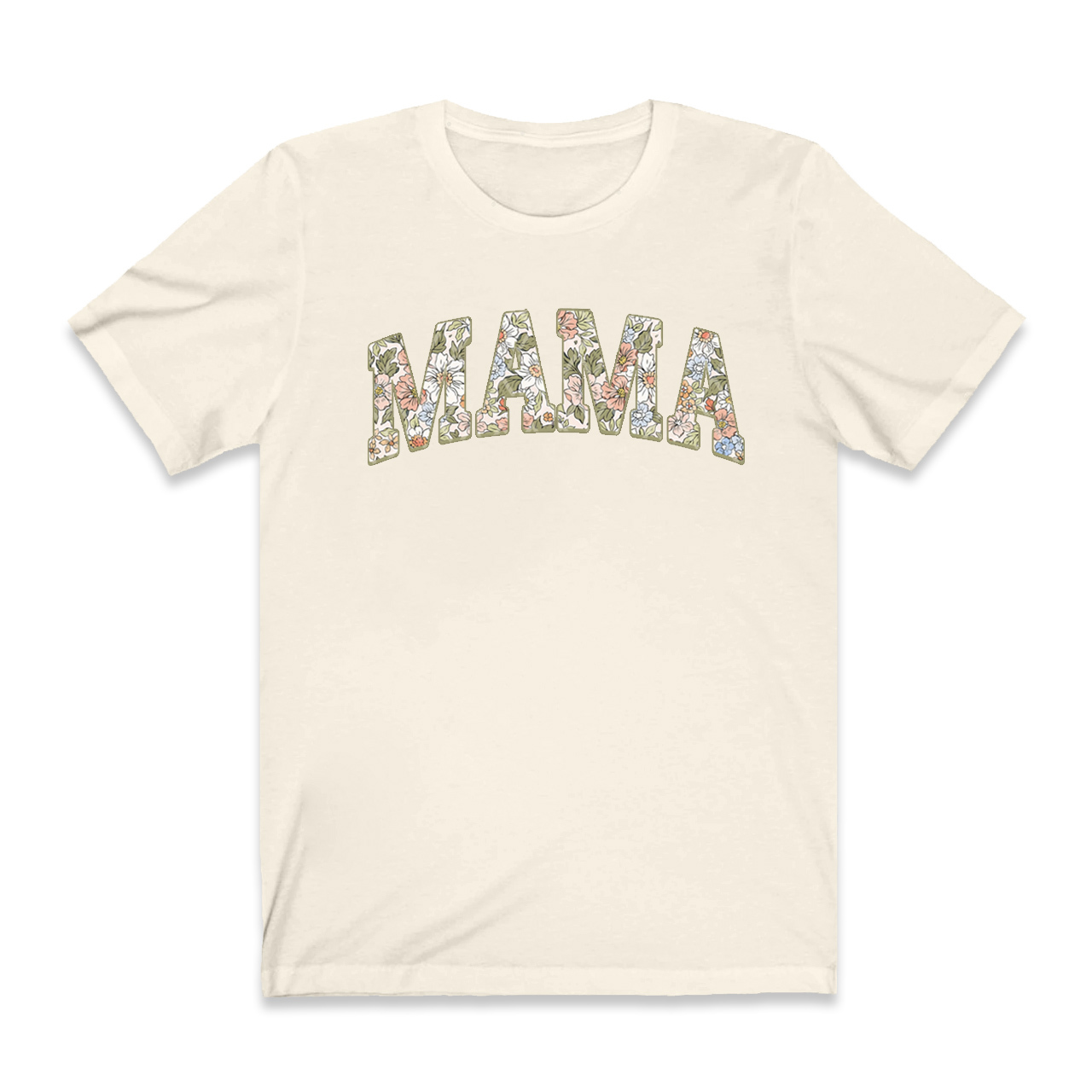 Summer Floral Mama Retro Mom Shirt
